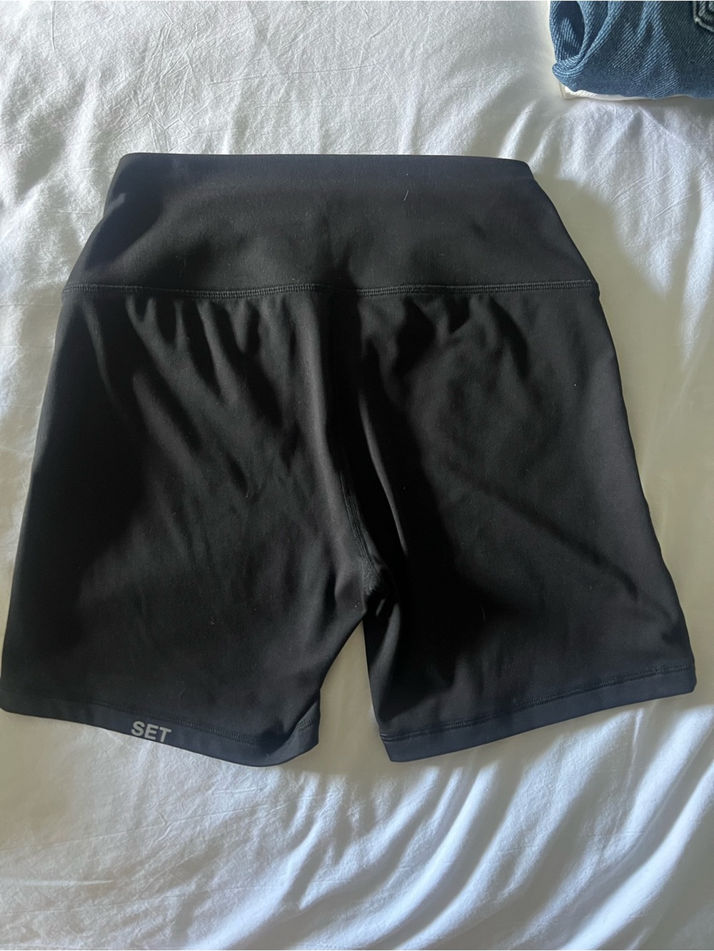 SET Active Black High-Rise Bike Shorts - Picture 3 of 4